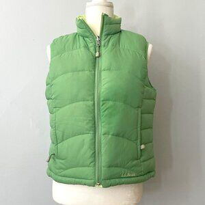 L.L. Bean Women's Reversible Green Puffy Vest Size S